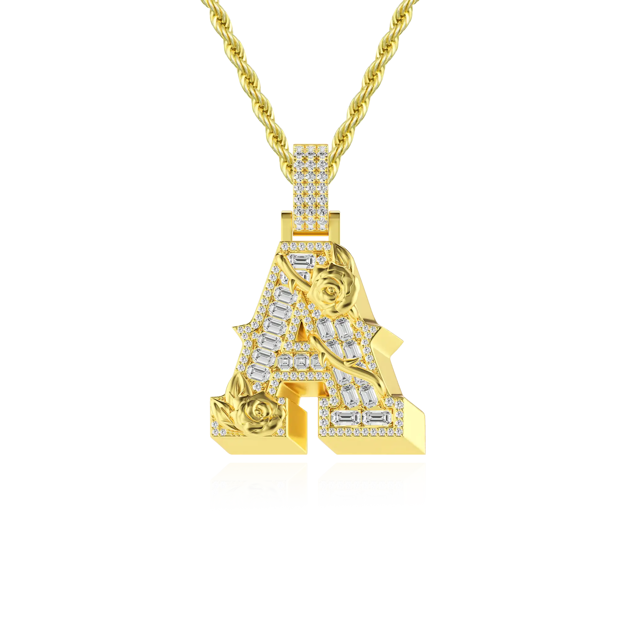 Custom Rose Font Pendant-30mm