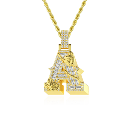 Custom Rose Font Pendant-30mm