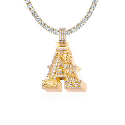 Custom Rose Font Pendant - 30mm
