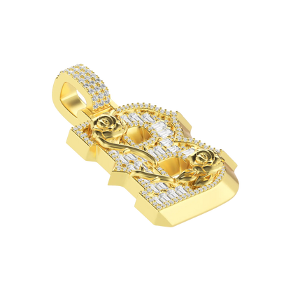 Custom Rose Font Pendant-30mm