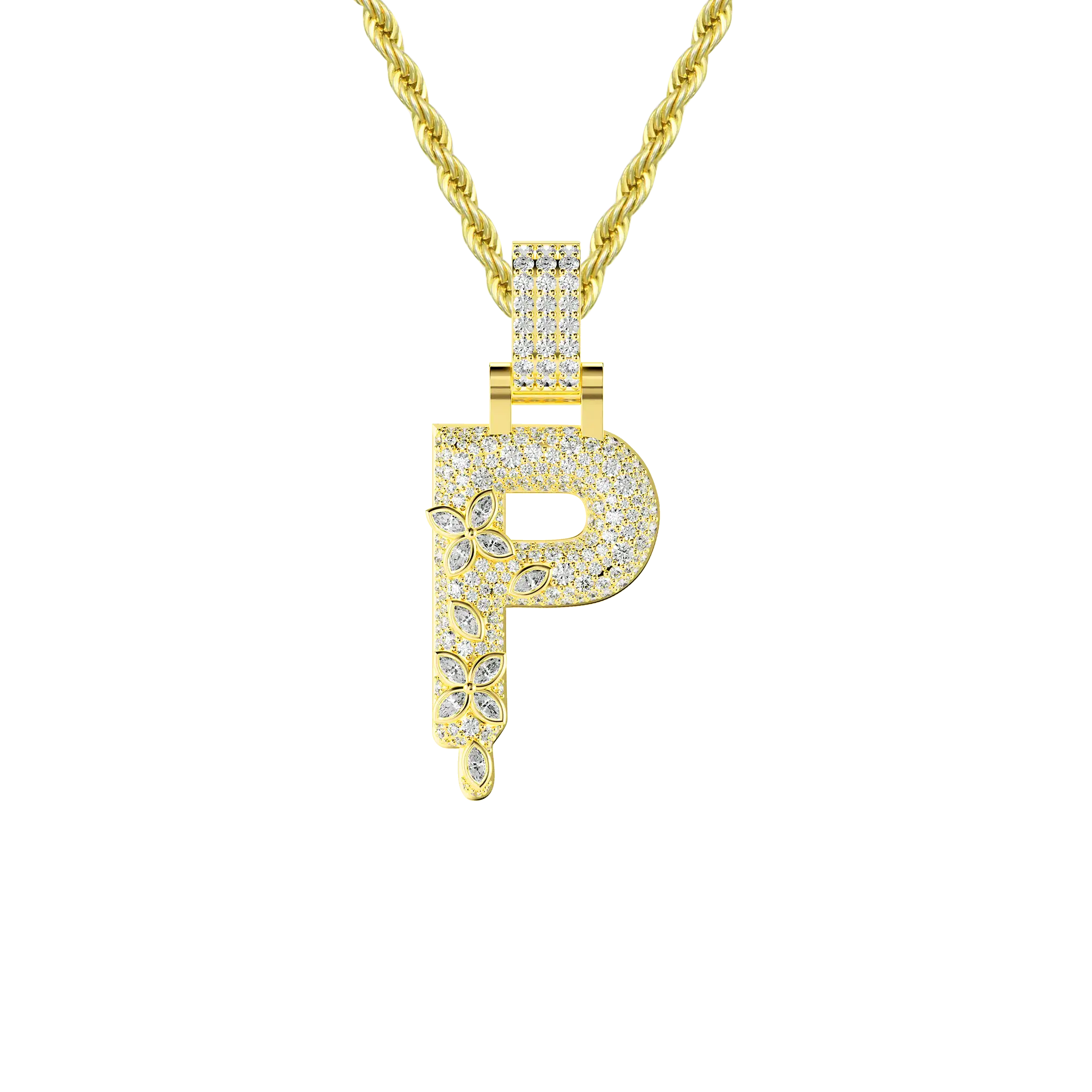 Custom Four Leaf Clover Font Pendant