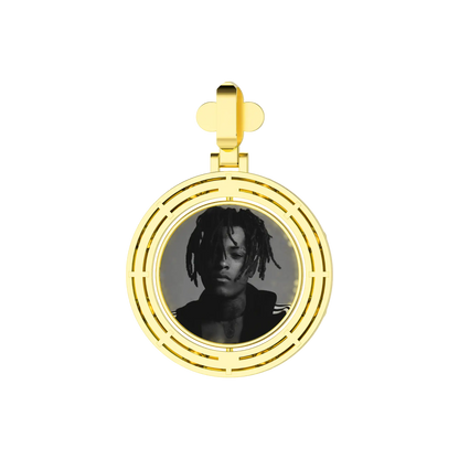 Custom Clover Pearl Reversible Photo Frame Pendant
