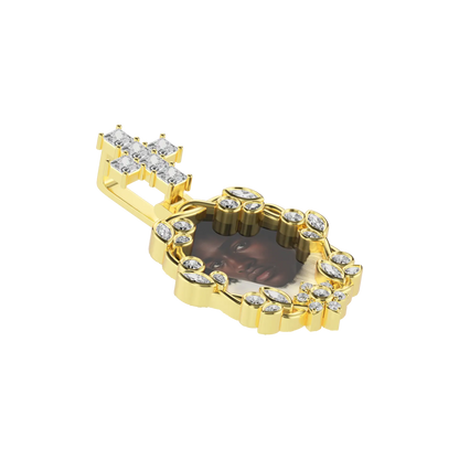 Custom Vine-wrapped Picture Frame Pendant