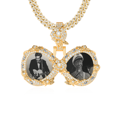 Custom Rose Infinity Frame Pendant-51mm