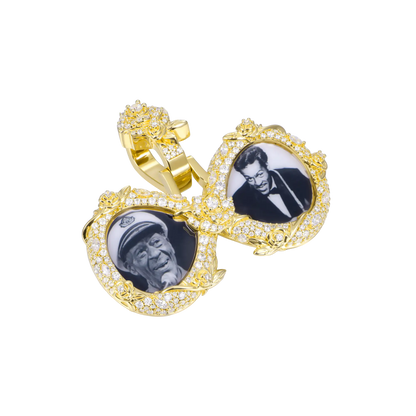 Custom Rose Infinity Frame Pendant-51mm