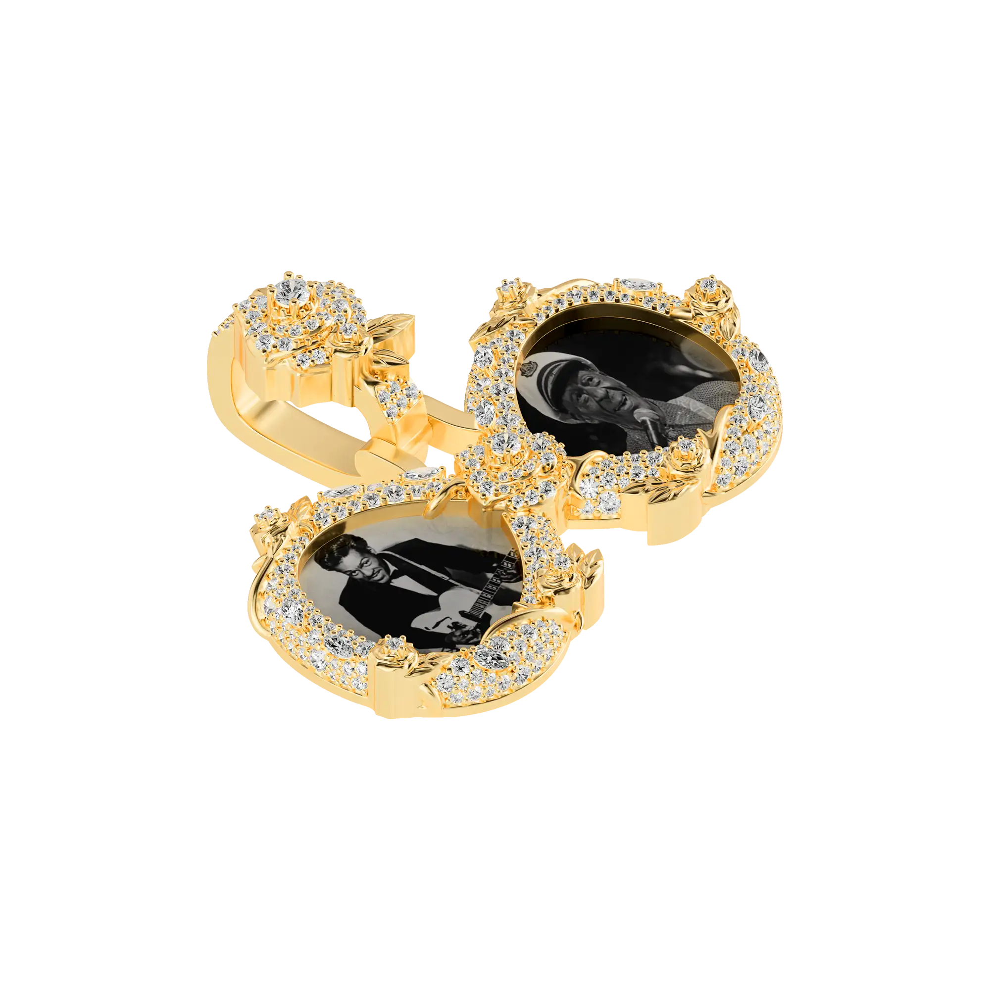 Custom Rose Infinity Frame Pendant-51mm