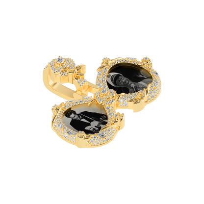 Custom Rose Infinity Frame Pendant-51mm