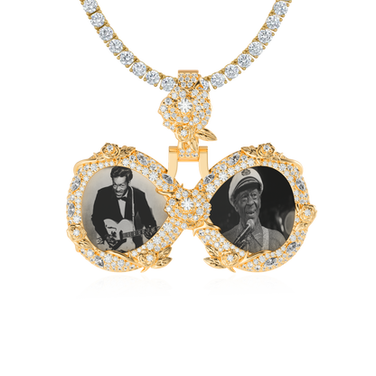 Custom Rose Infinity Frame Pendant-51mm