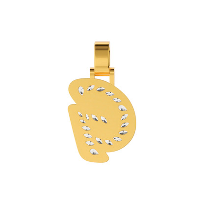 Custom Shaped Diamond 3D Lucida Font Pendant -30mm