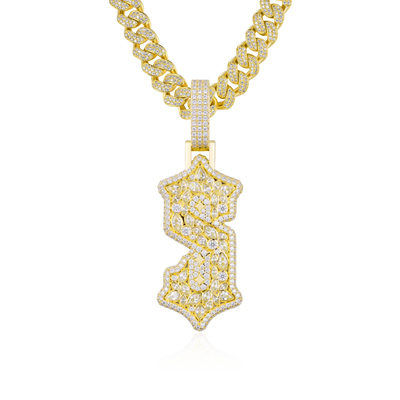 Custom Shaped Gothic Pendant - 51mm