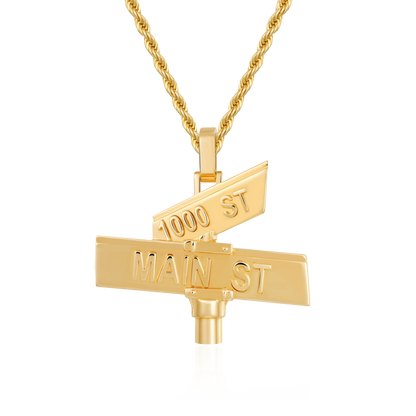 Custom Plain Street Sign Pendant