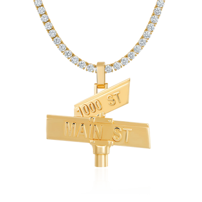 Custom Plain Street Sign Pendant
