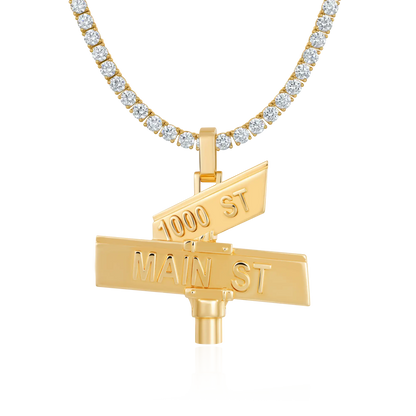 Custom Plain Street Sign Pendant