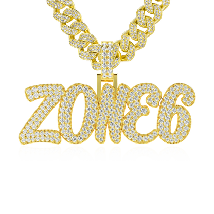 Custom Moissanite Romantic Font Letter/Number Name Pendant