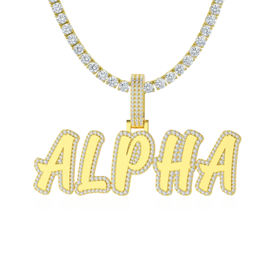 Custom Double Layer Romantic Font Letter/Font Pendant