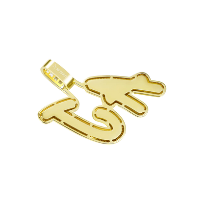 Custom Iced Out Multi-layer Baguette Font Pendant