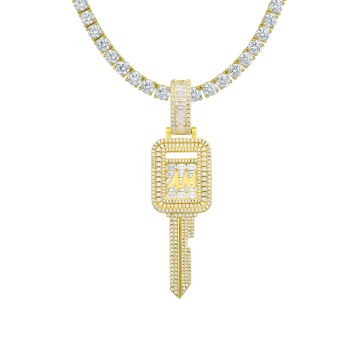 アクセサリー Share Spirit engraved logo key necklace Custom Key Pendant - 51mm – APORRO