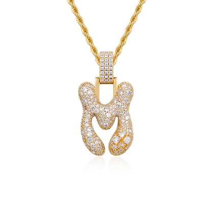 Custom Bubble Font Pendant - 30mm