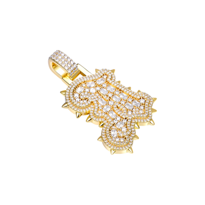 Custom Old English Willow Studded Font Pendant