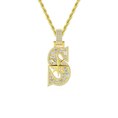 Custom 30MM Star Font Pendant