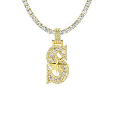 Custom 30MM Star Font Pendant