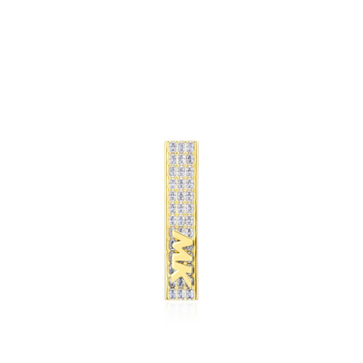 Custom Emerald Cut Square Pillar Pendant-40mm