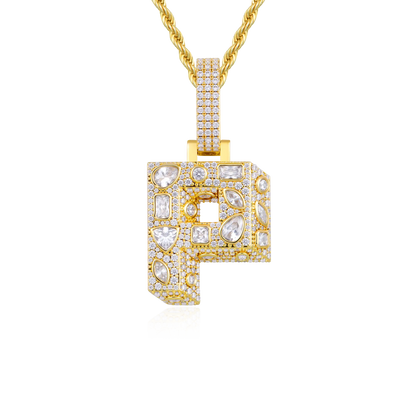 Custom Shaped Cut Three-dimensional Letter Pendant