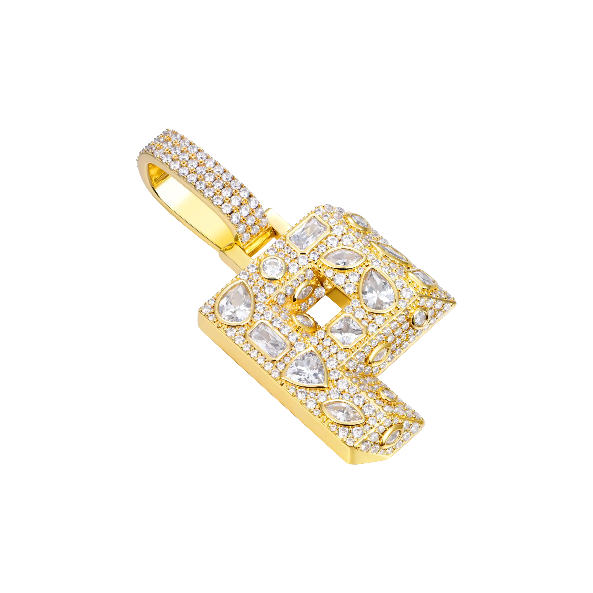 Custom Shaped Cut Three-dimensional Letter Pendant