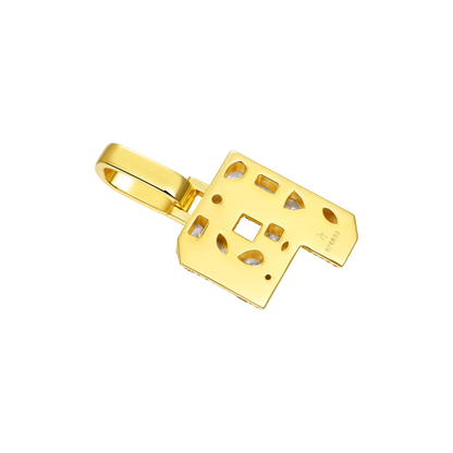 Custom Shaped Cut Three-dimensional Letter Pendant