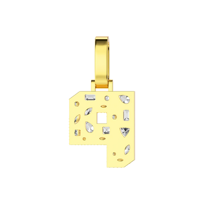 Custom Shaped Cut Three-dimensional Letter Pendant