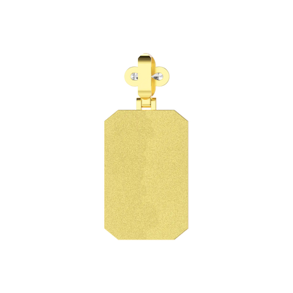 Custom Special Cut Letter Square Pendant