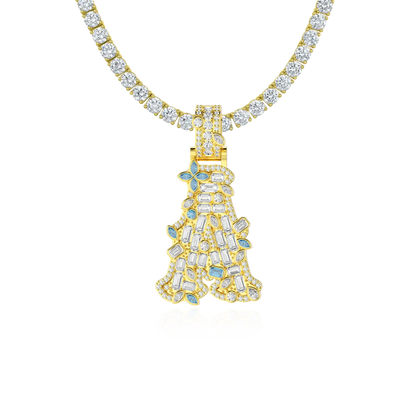 Custom Colored Bosox Font Pendant