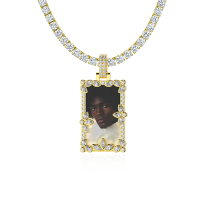 Custom Special Cut and Spliced Picture Frame Pendant