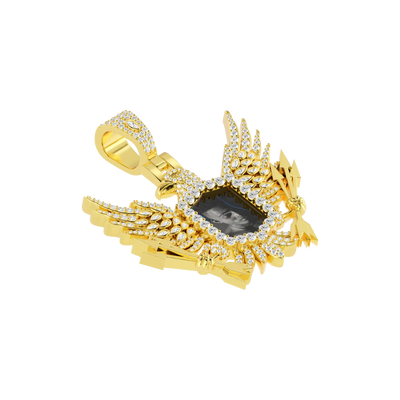 Custom 3D Eagle Photo Frame Pendant