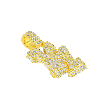 Custom Ice 3D Graffiti Font Pendant - 30mm