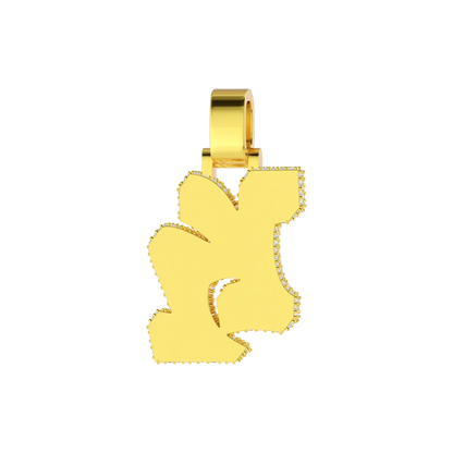 Custom Ice 3D Graffiti Font Pendant - 30mm