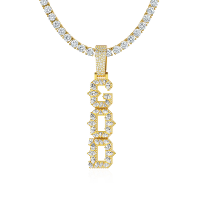 Custom Rhombus-Shaped Font Pendant