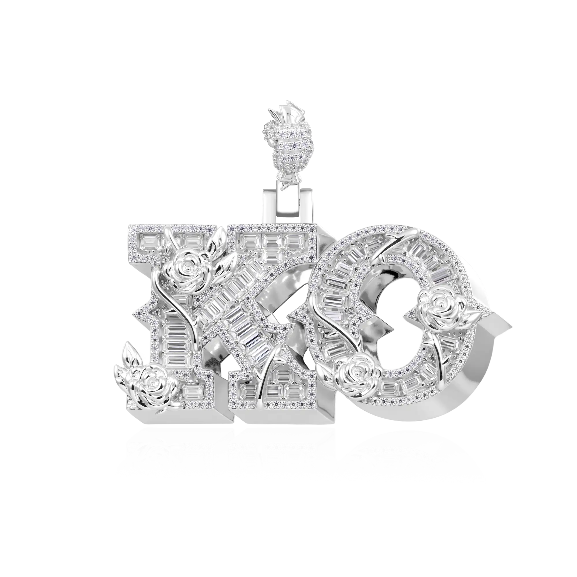 Custom Rose Font Pendant-30mm