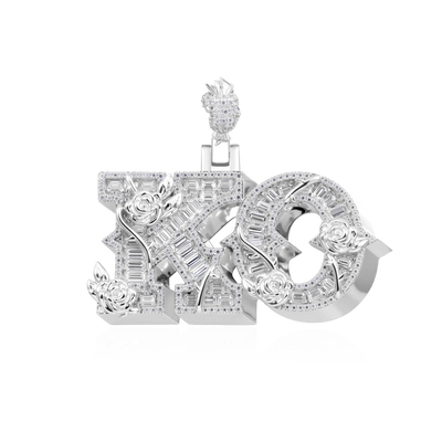 Custom Rose Font Pendant - 30mm