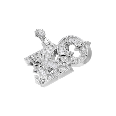 Custom Rose Font Pendant - 30mm