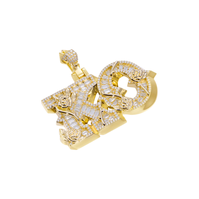 Custom Rose Font Pendant - 30mm