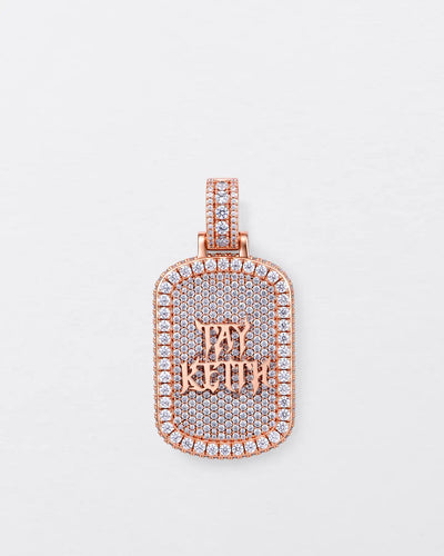 Custom Double-Sided Pavé Dog Tag Photo Pendant