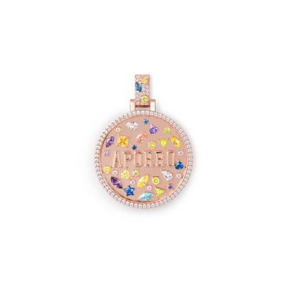 Custom Mosaic Name Medallion Pendant - 38mm