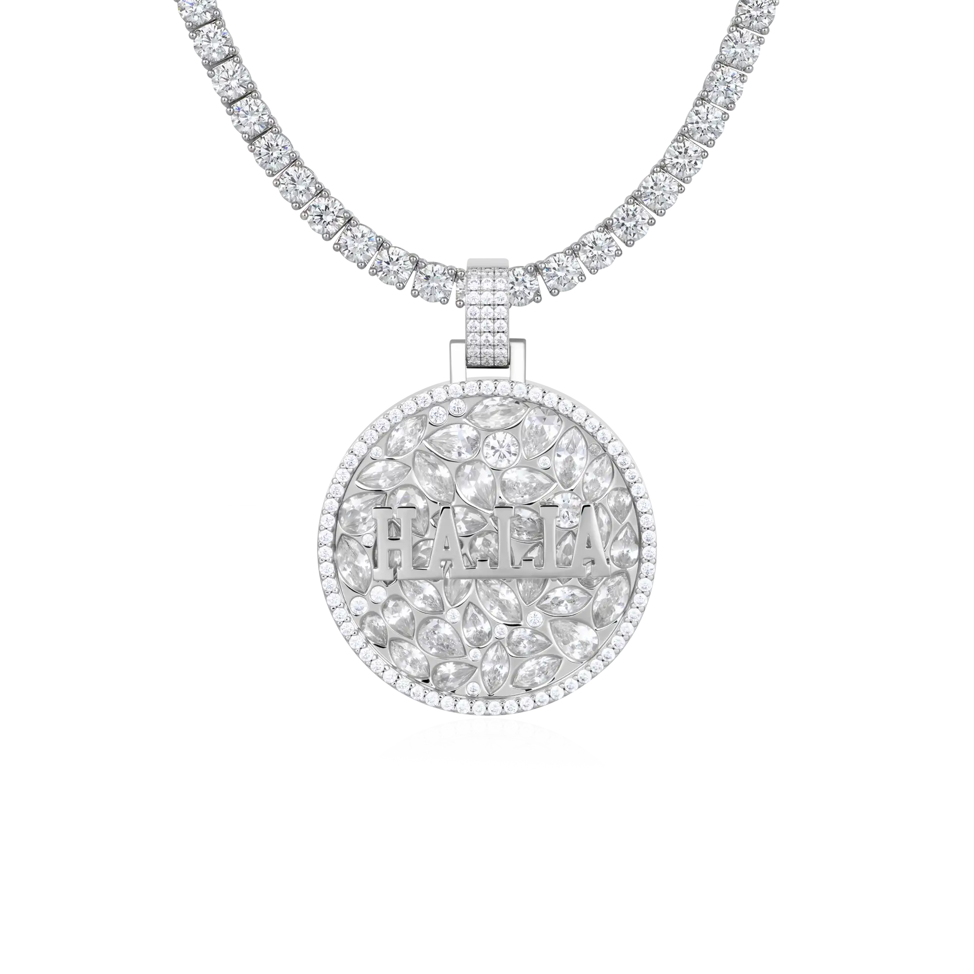Custom Engraved Name Badge Pendant