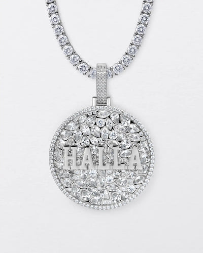 Custom Engraved Name Badge Pendant - 51mm