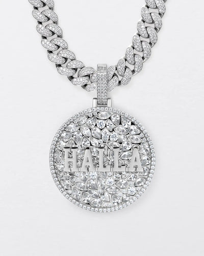 Custom Engraved Name Badge Pendant - 51mm