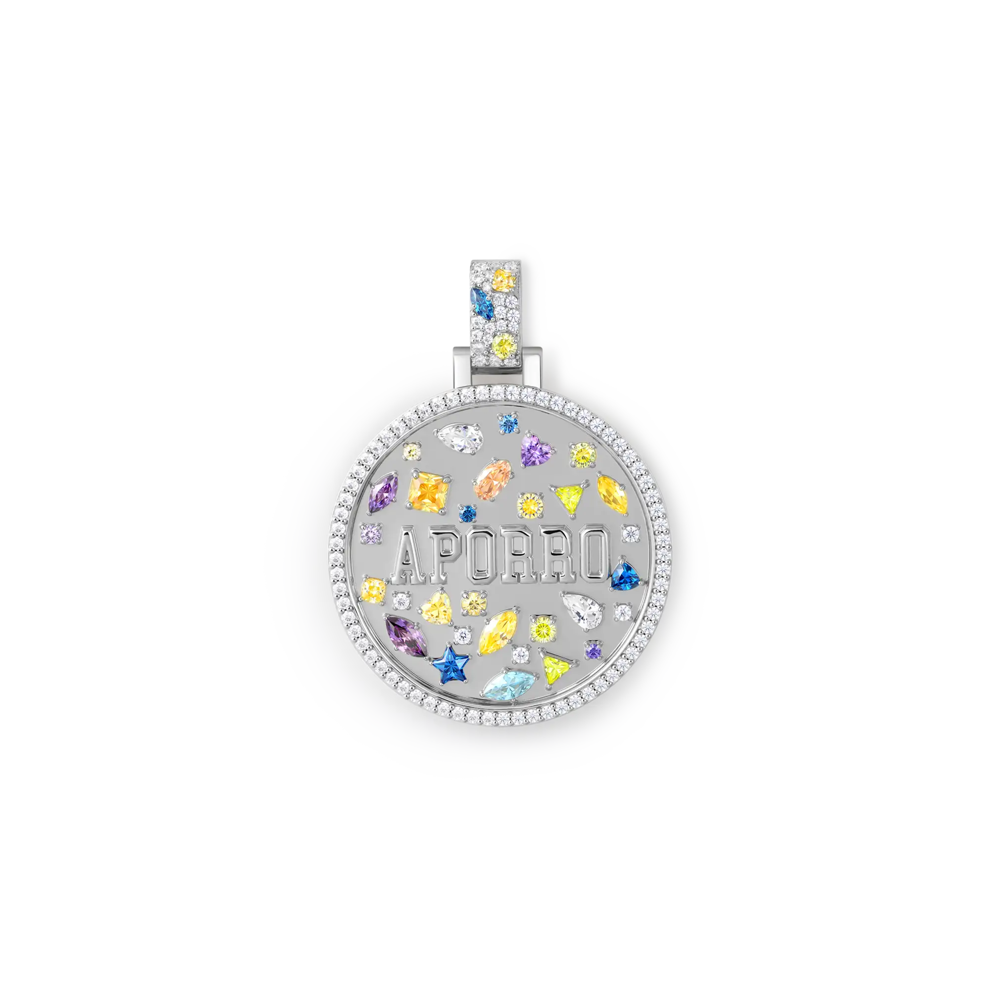 Custom Mosaic Name Medallion Pendant - 38mm