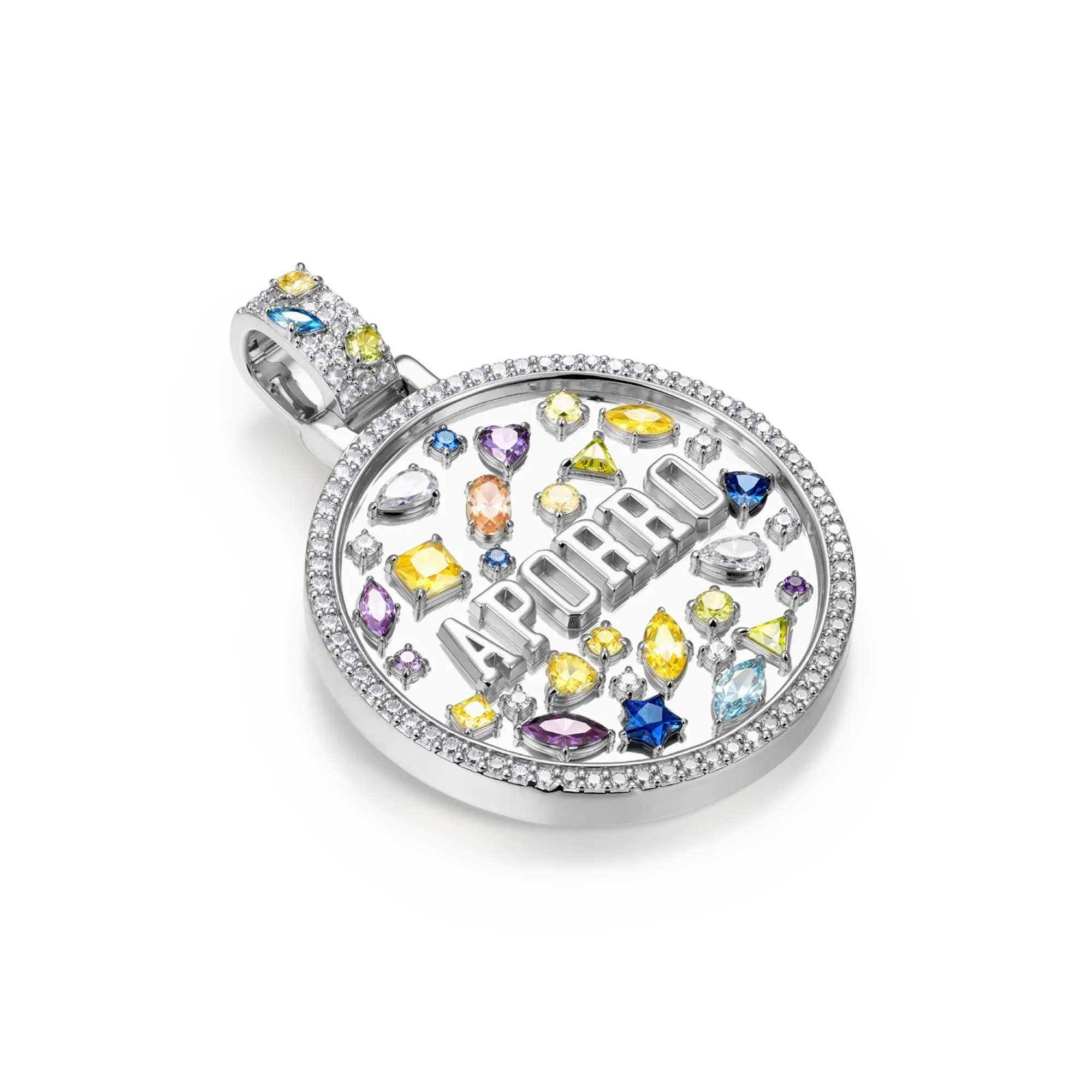 Custom Mosaic Name Medallion Pendant - 38mm