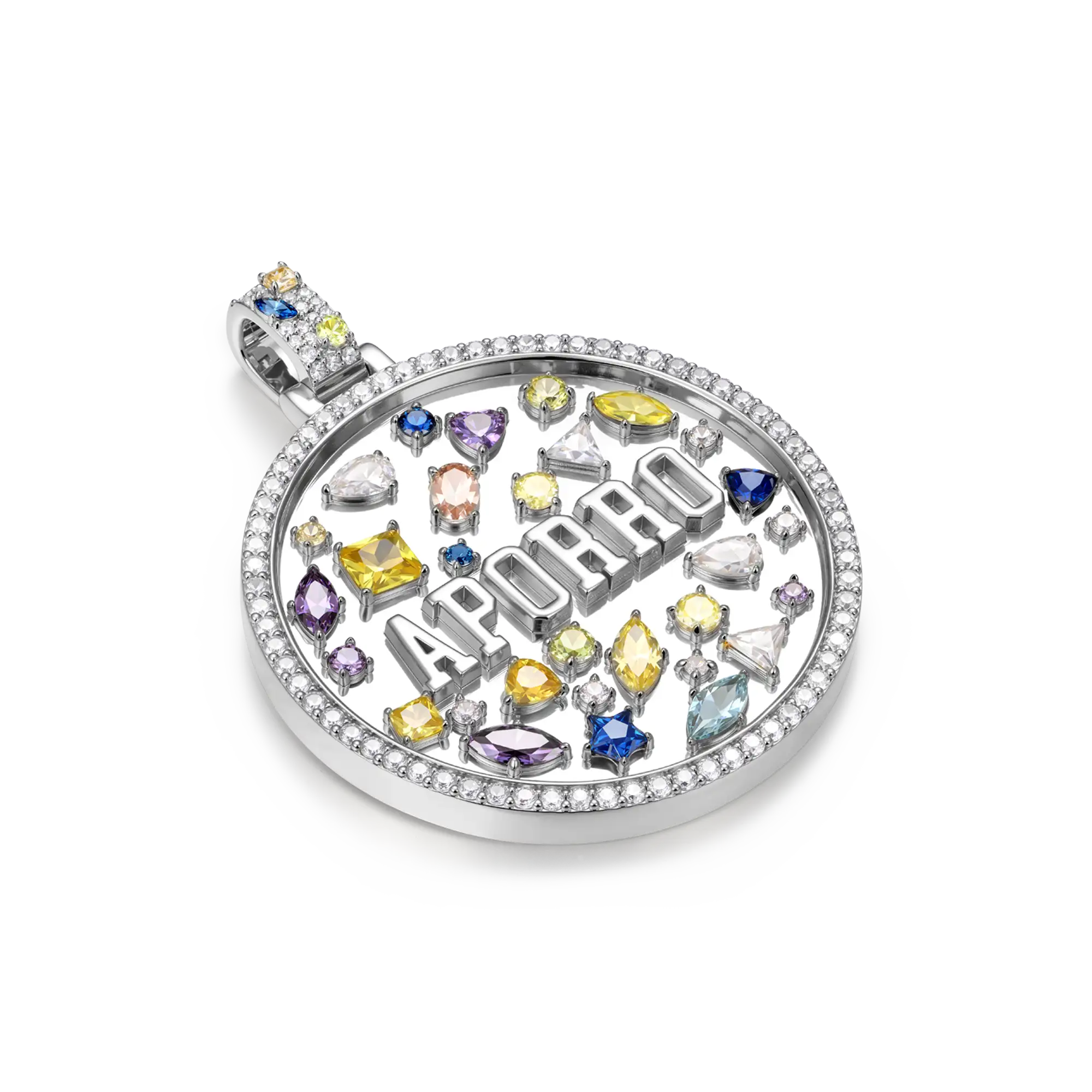 Custom Mosaic Name Medallion Pendant - 51mm