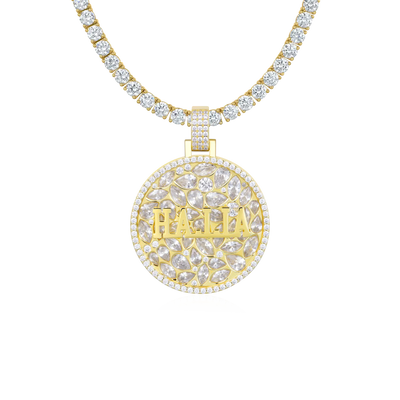 Custom Engraved Name Badge Pendant